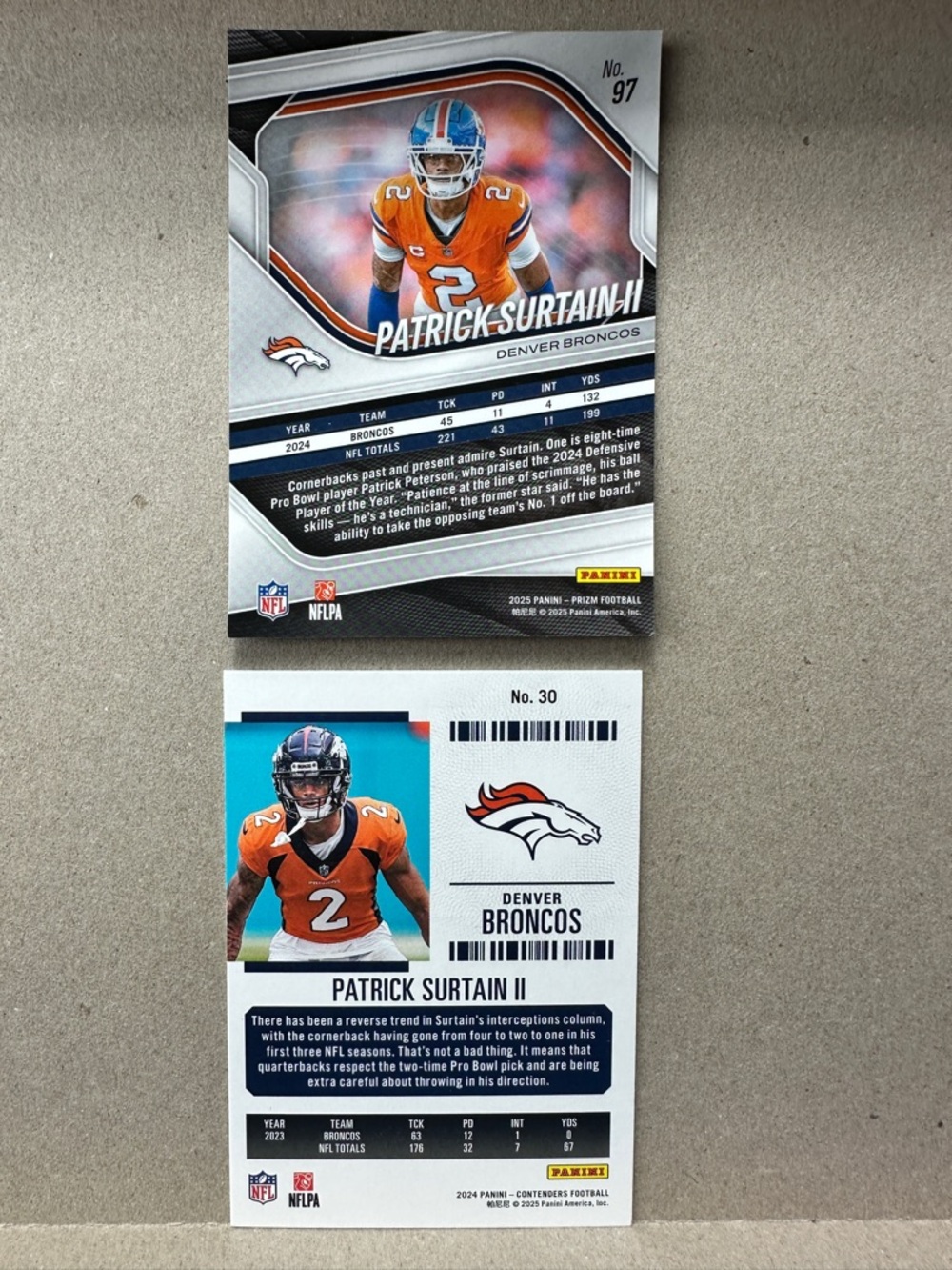 Bo Nix + 3 Patrick Surtain II rookies w/ Bonitto/Sutton/Mims Broncos lot of 18 - Picture 7 of 15